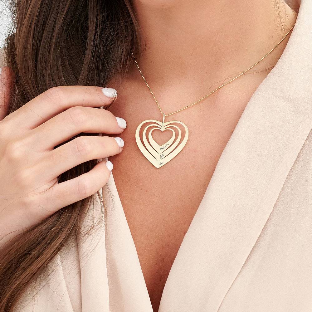 Family Hearts necklace in 10K Gold-3 product photo
