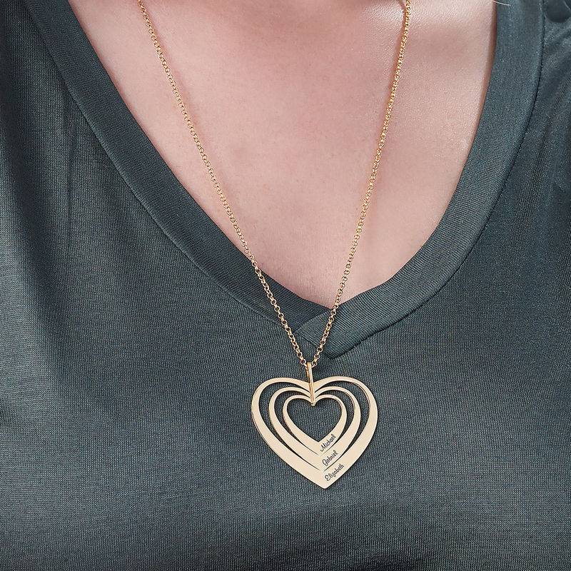 Family Hearts necklace in Gold Plating product photo
