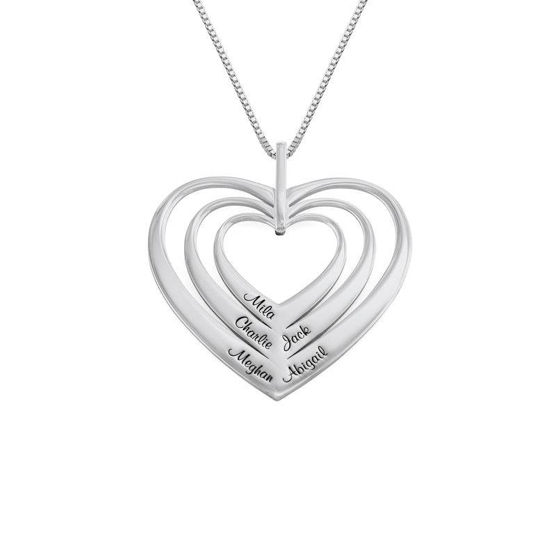 Family Hearts necklace in Sterling Silver - Mini design-1 product photo