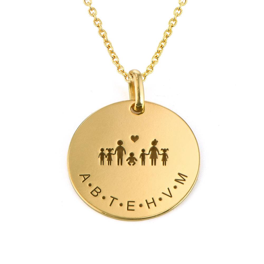 Family Necklace for Mom in 18K Gold Plating product photo
