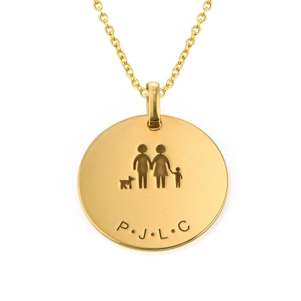 Family Necklace for Mom in 18K Gold Plating-2 product photo