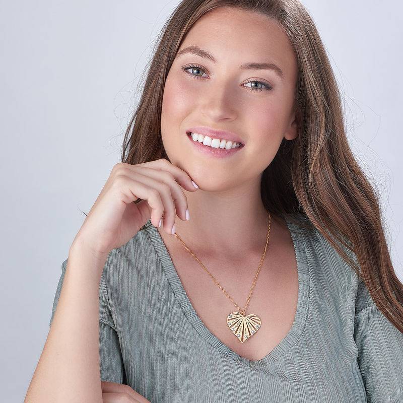 Family Necklace with Birthstones in 18k Gold Vermeil-5 product photo