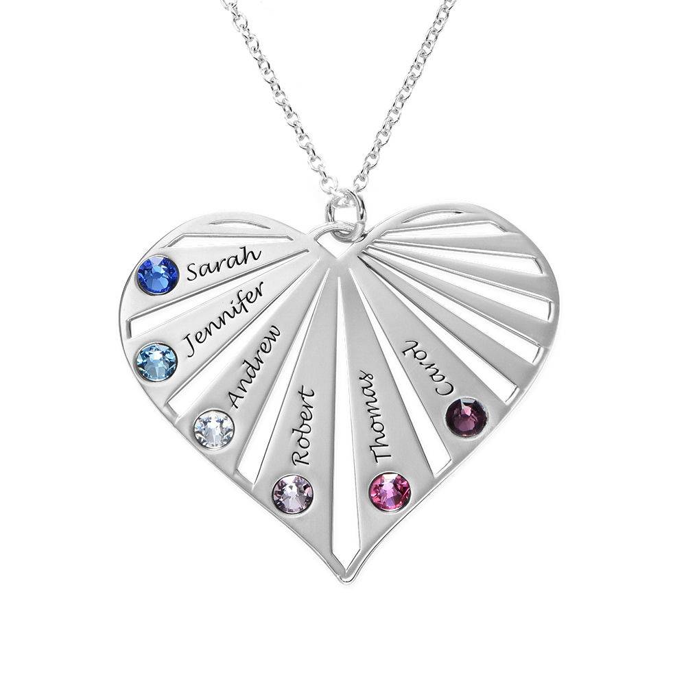 Family Necklace with Birthstones in Premium Silver-1 product photo