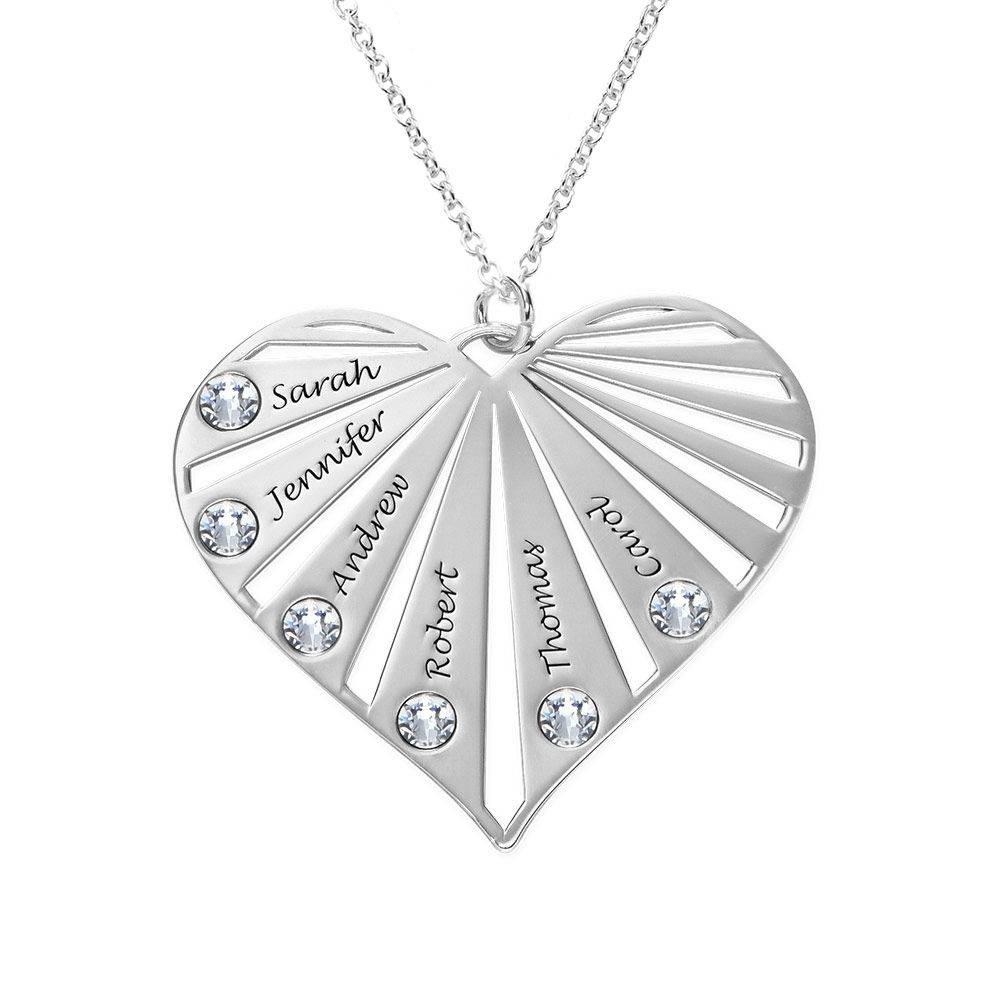 Family Necklace with Birthstones in Premium Silver-2 product photo