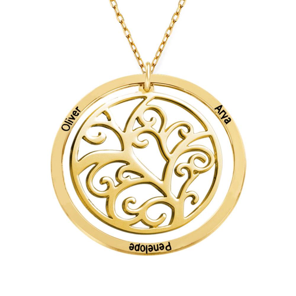 Family Tree Birthstone Necklace - 10K Yellow Gold product photo
