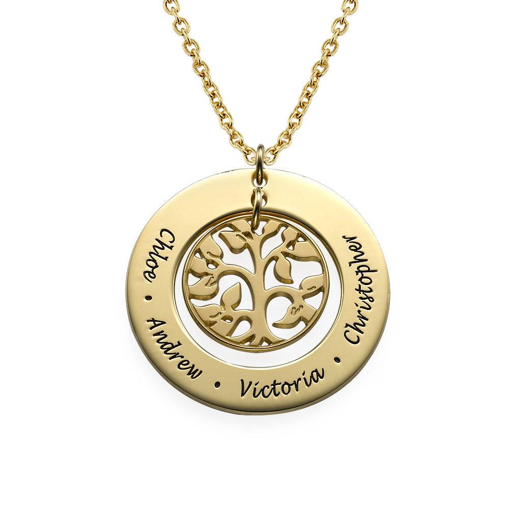 18k Gold Plated Family Tree Necklace-1 product photo
