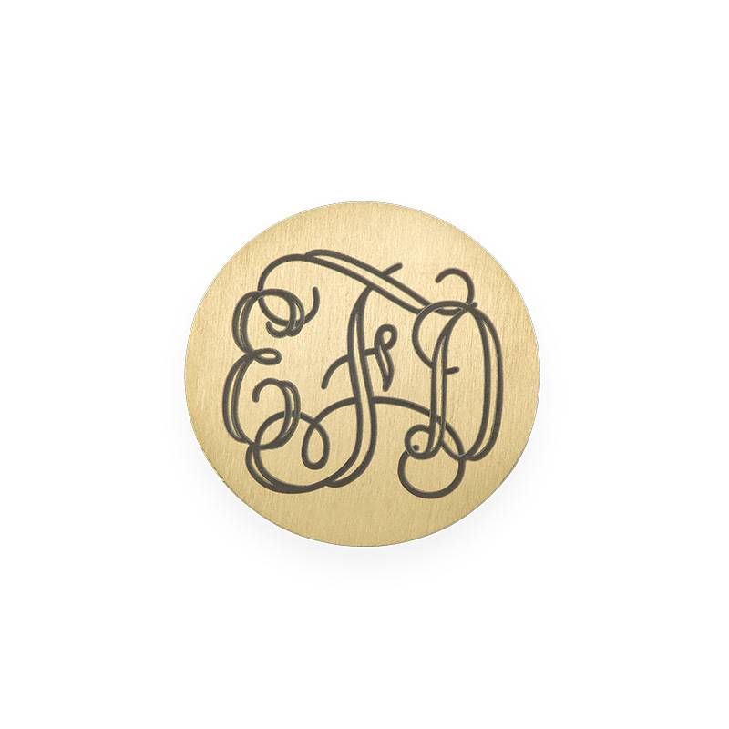 Floating Locket Plate - Disc with Monogram-1 product photo