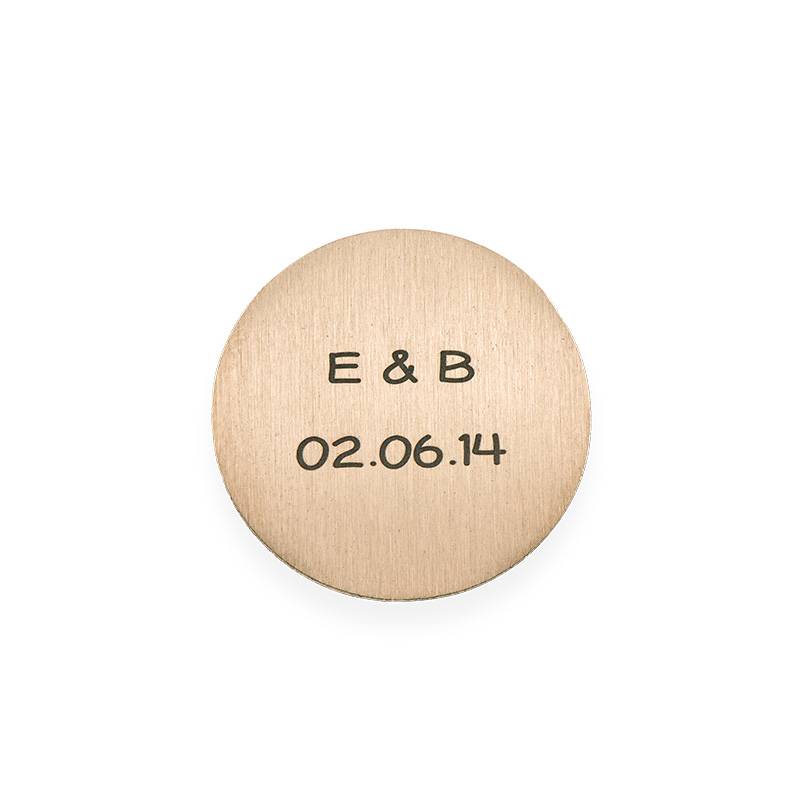 Floating Locket Plate -  Engraved Disc with Initials-1 product photo