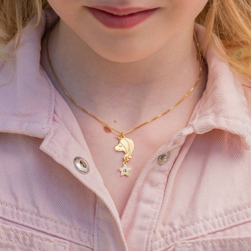 Girls Unicorn Necklace in 18k Gold Plating-3 product photo