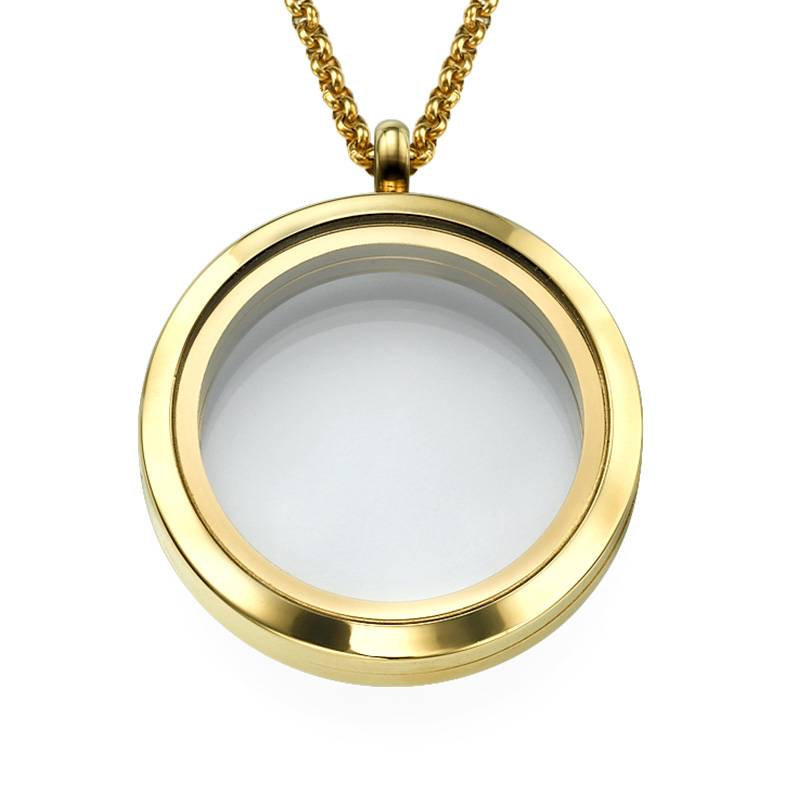 Gold Plated Round Locket Necklace-1 product photo
