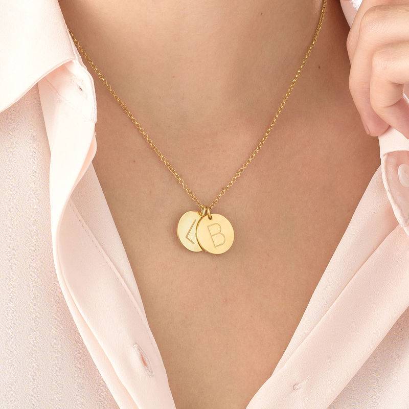 Gold Vermeil Charm Necklace with Initials-4 product photo