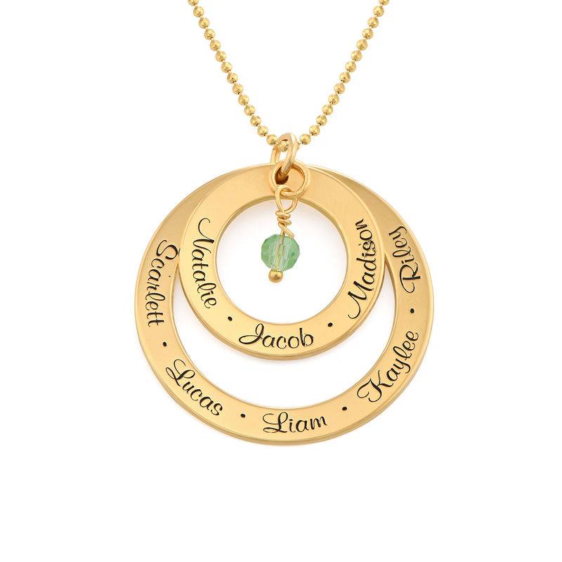 Grandmother Birthstone Necklace in Gold Plating-3 product photo