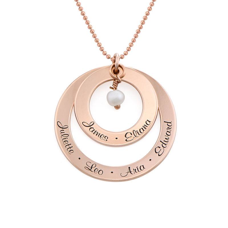 Grandmother Birthstone Necklace in Rose Gold Plating-1 product photo