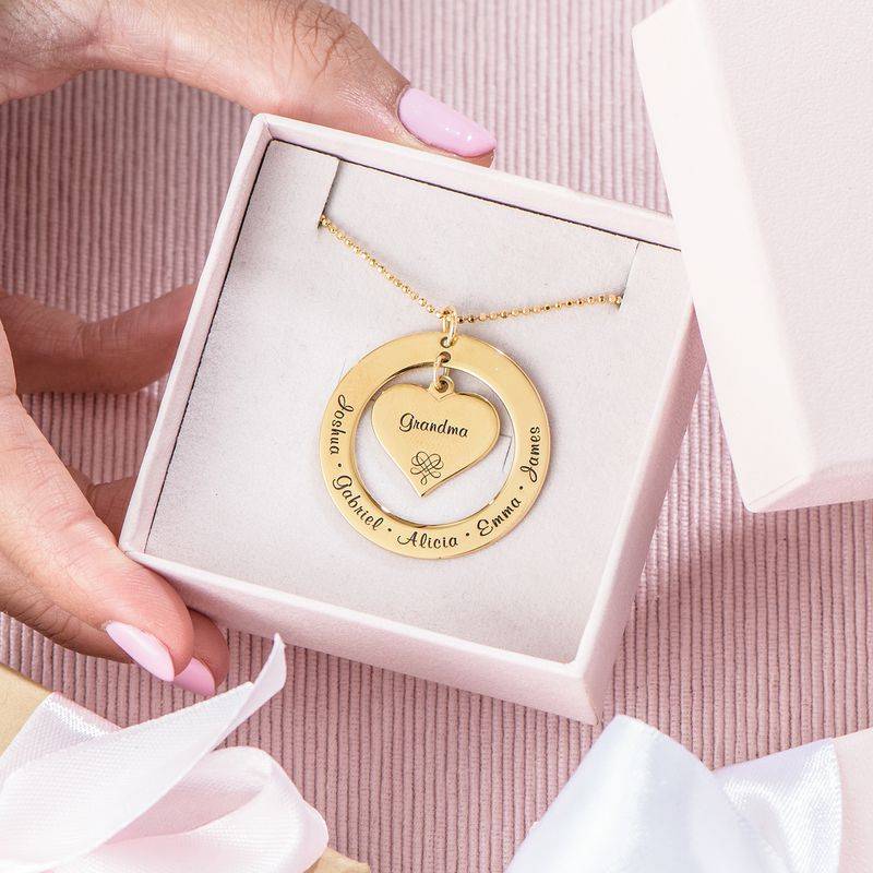 Grandmother Necklace with Names - Gold Plated-3 product photo