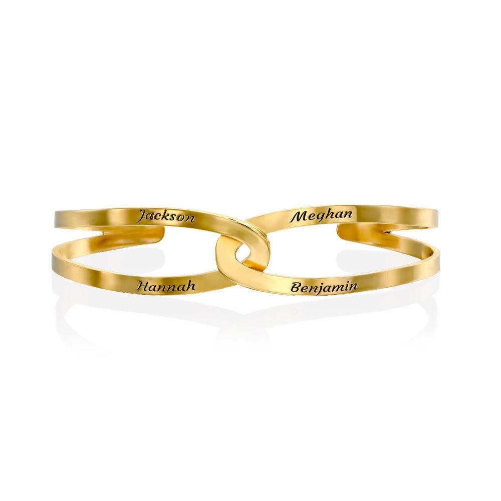Hand in Hand - Custom Bracelet Cuff in Gold Vermeil-1 product photo