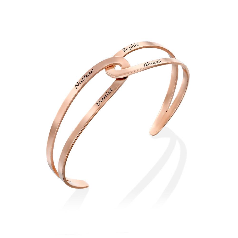 Hand in Hand - Custom Bracelet Cuff in Rose Gold Plating-2 product photo