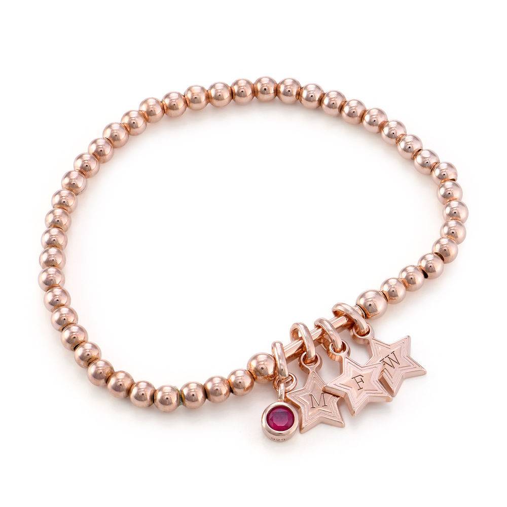 Having a Ball Bracelet with Custom Charms in Rose Gold Plating product photo