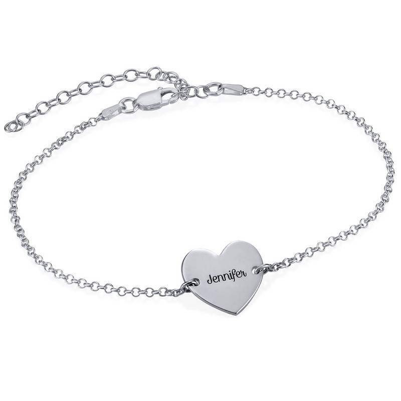 Heart Anklet in Silver-1 product photo