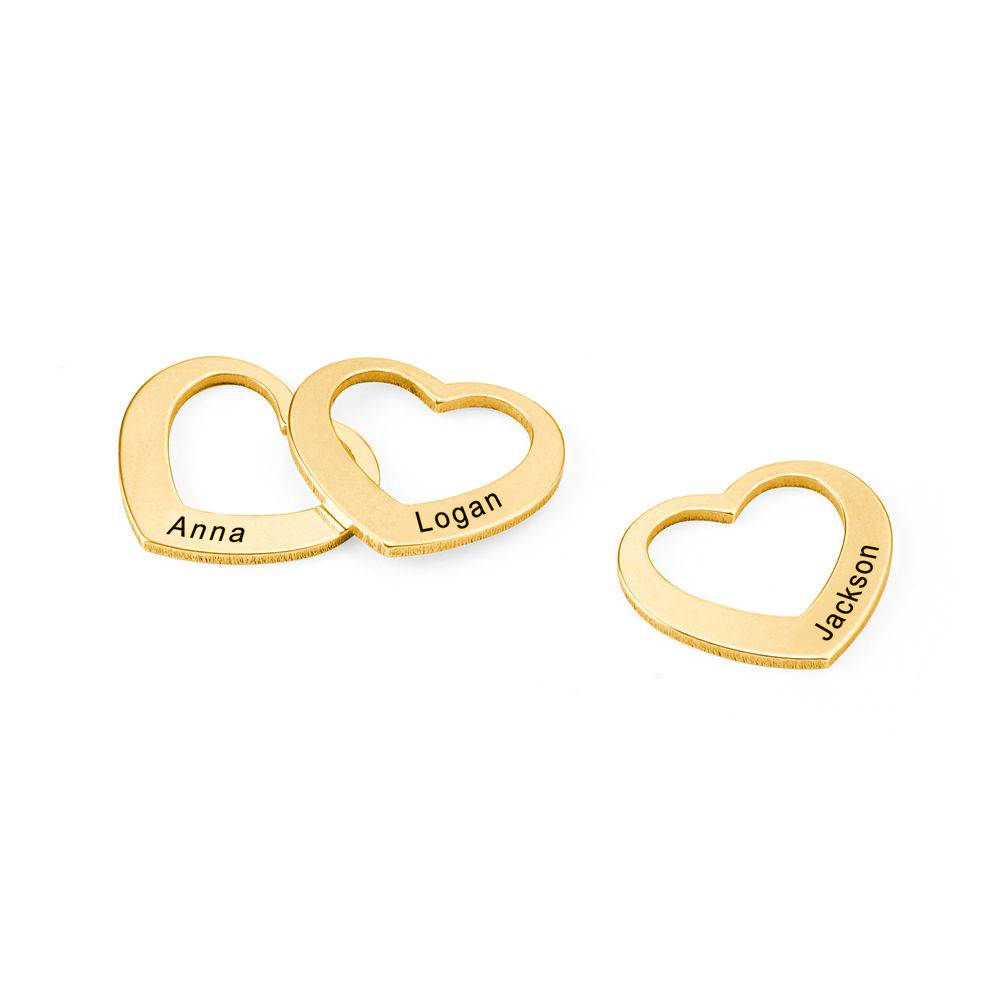 Heart Charm For Bangle Bracelet in 18k Vermeil Gold-3 product photo