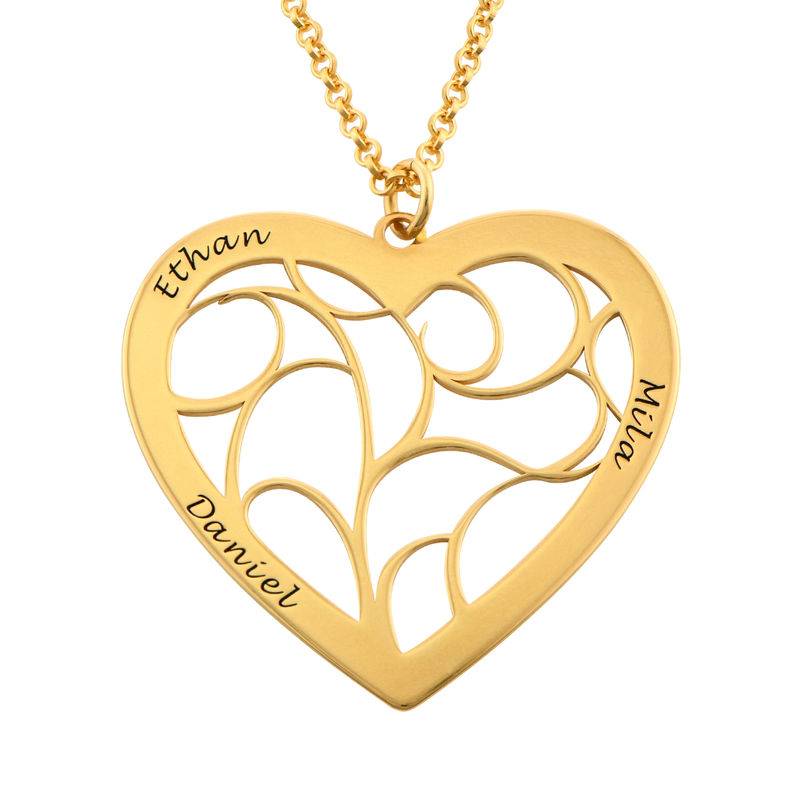 Heart Family Tree Necklace in Gold Vermeil product photo