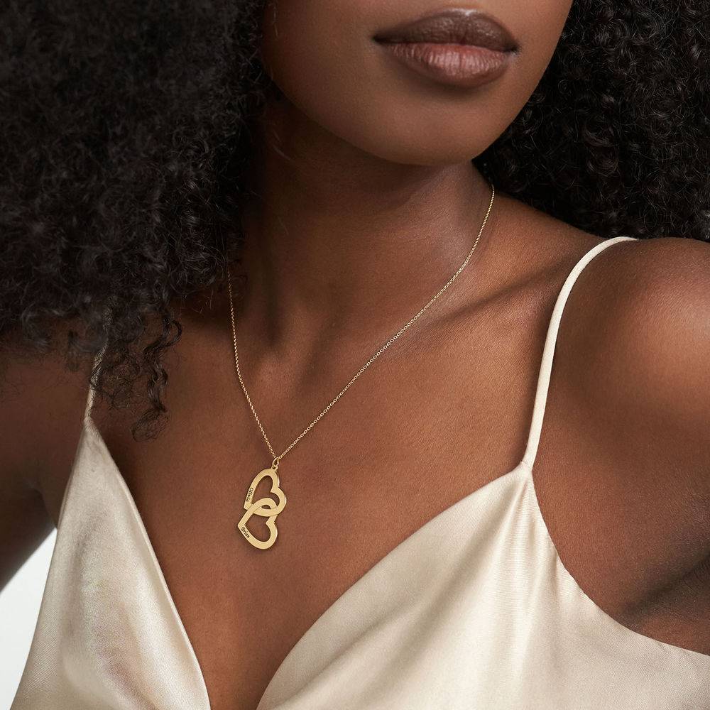 Heart in Heart Necklace in 18k Gold Vermeil-4 product photo