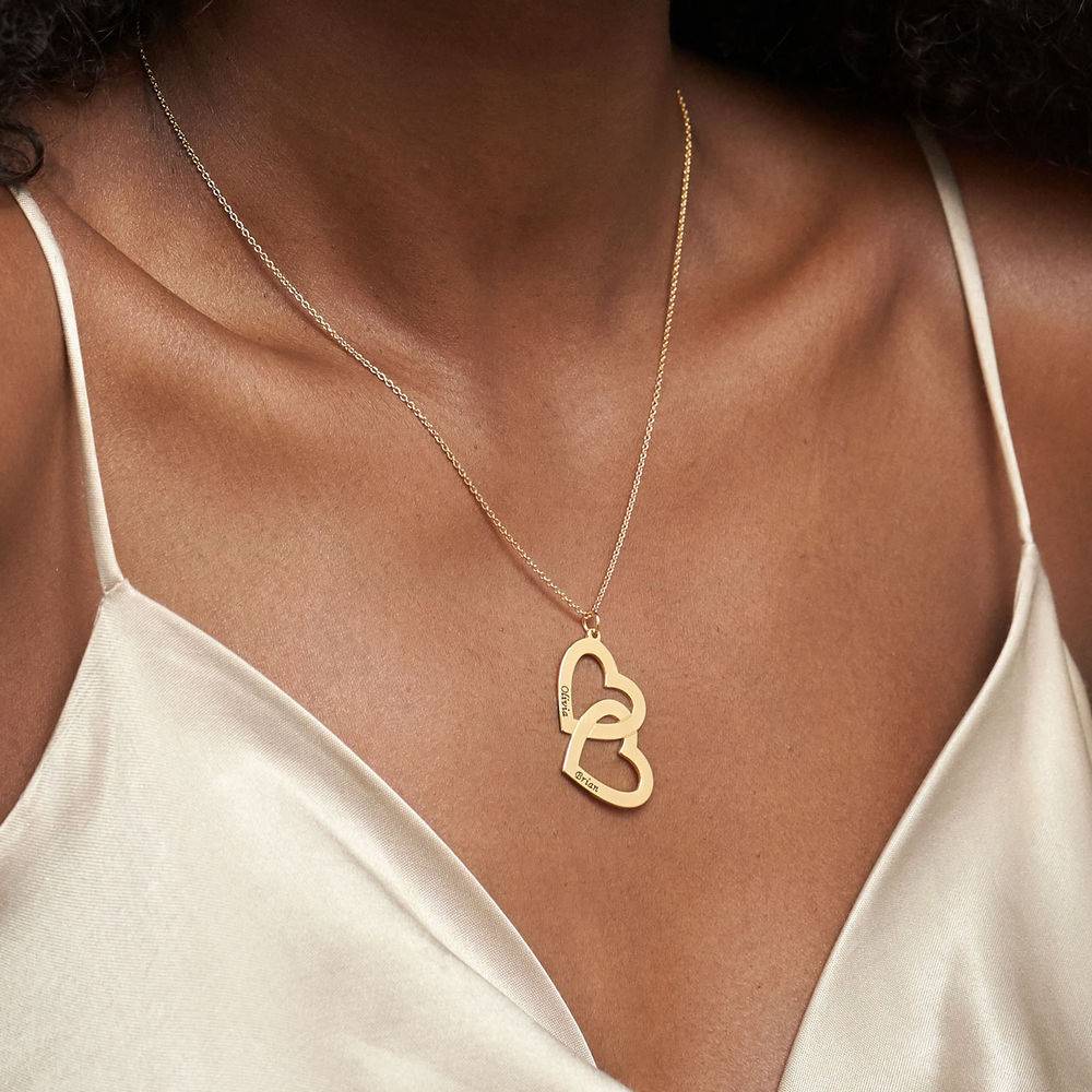 Heart in Heart Necklace in 18k Gold Vermeil-4 product photo