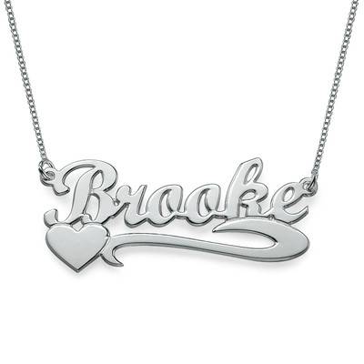 Silver Heart Name Necklace-1 product photo