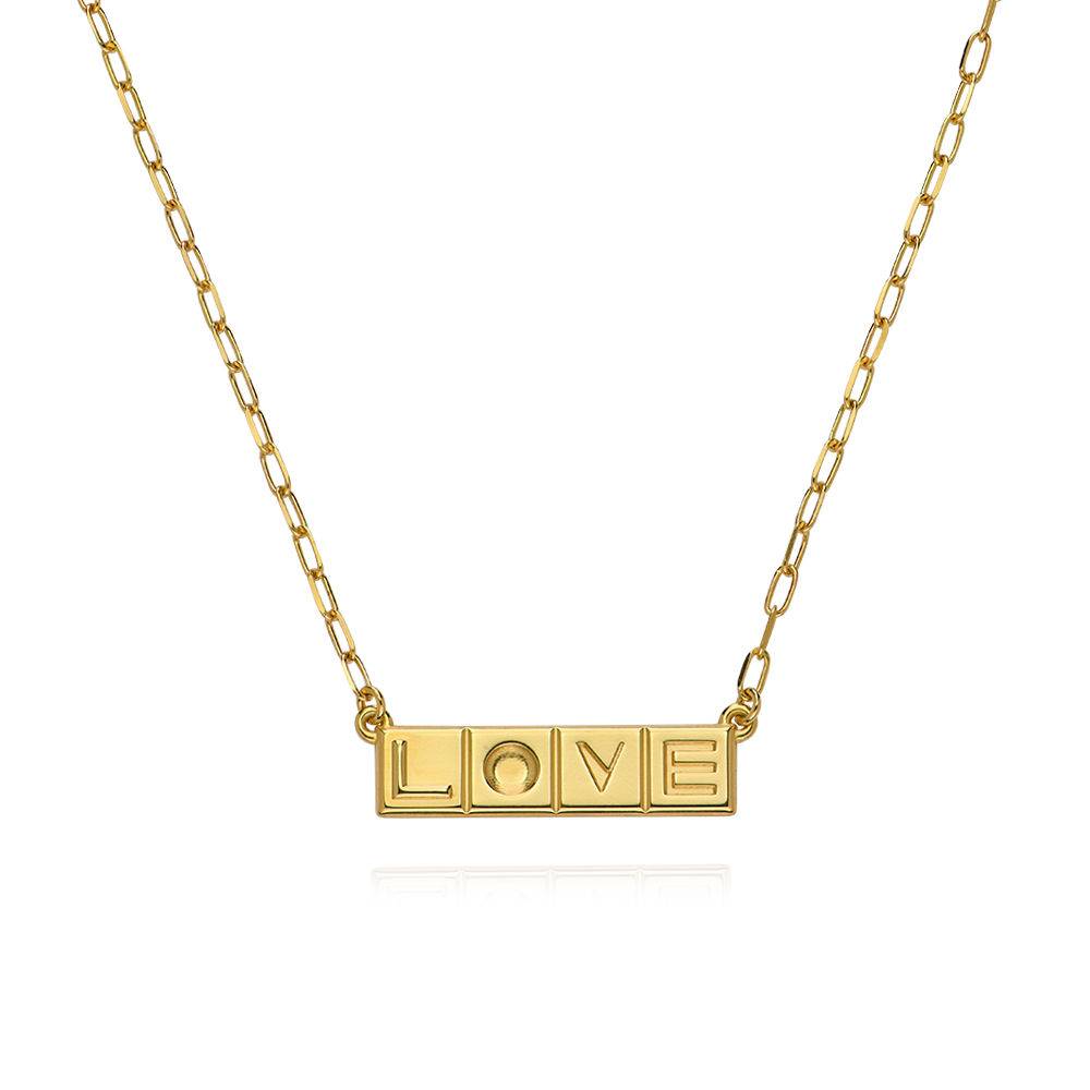 Horizontal Tile Necklace in 18k Gold Vermeil product photo