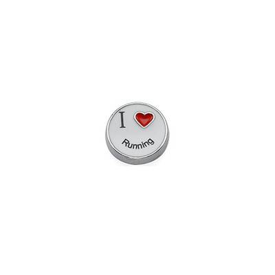 I <3 Running Disc Charm for Floating Locket-1 product photo