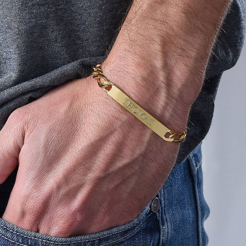 Amigo ID Bracelet for men in 18K Gold Vermeil-2 product photo