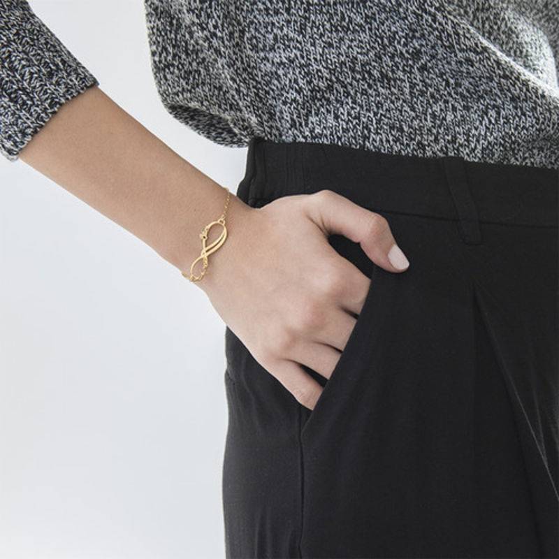 Infinity 2 Names Bracelet with 18k Gold Vermeil-2 product photo