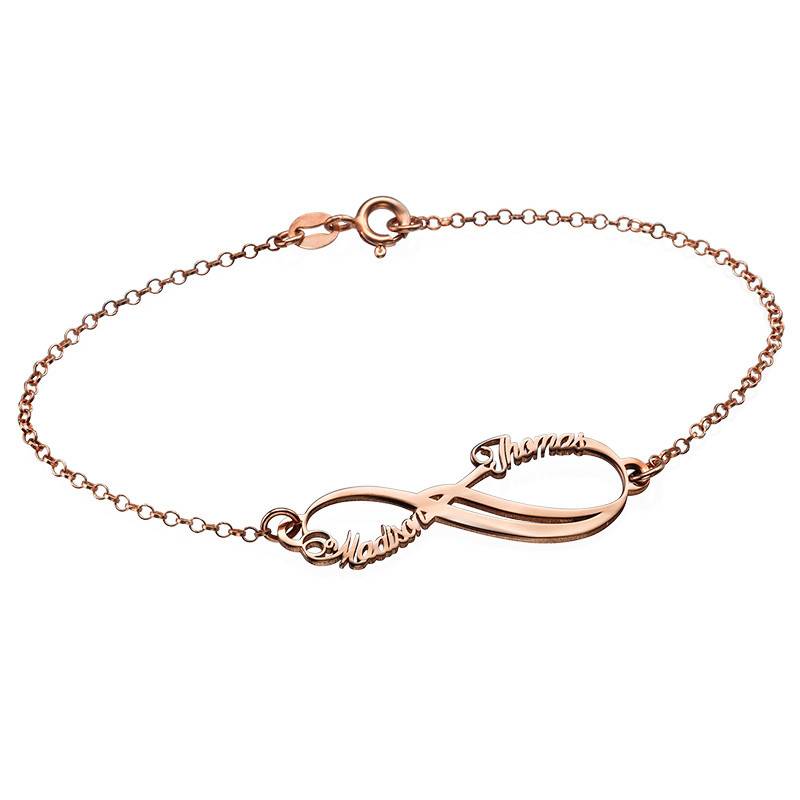 Infinity 2 Names Bracelet with Rose Gold Plating-2 product photo