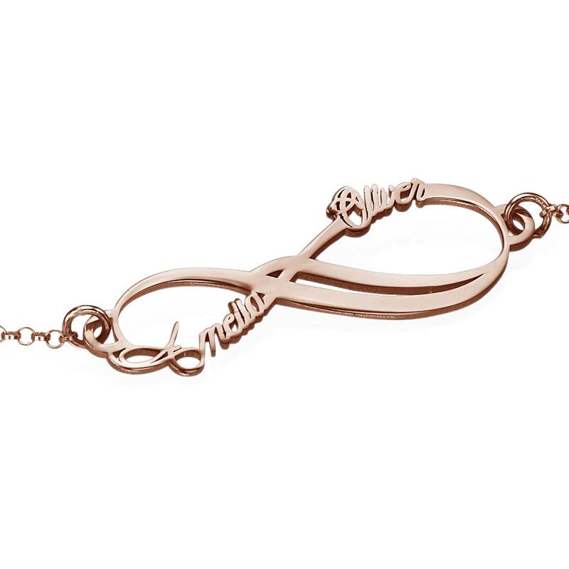 Infinity 2 Names Bracelet with Rose Gold Plating-1 product photo
