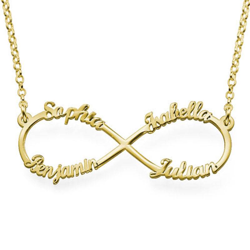 Infinity 4 Names Necklace in Vermeil-2 product photo