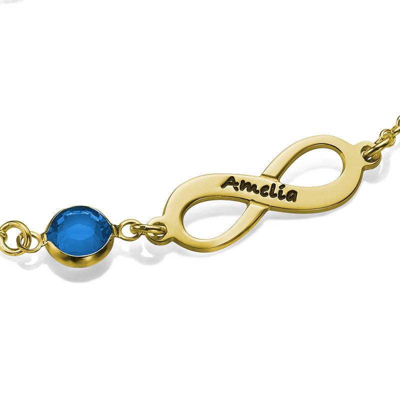 Infinity Birthstone Bracelet in Gold Plating-2 product photo