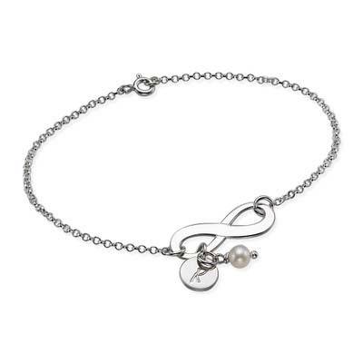 Silver Infinity Initial Bracelet product photo