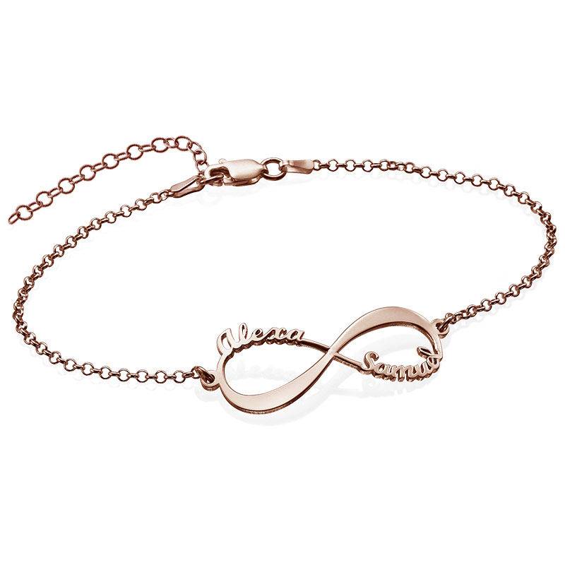 Infinity Bracelet with Names - Rose Gold Plated-1 product photo