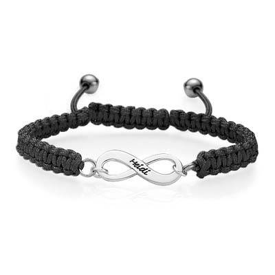 Black Infinity Friendship Bracelet product photo