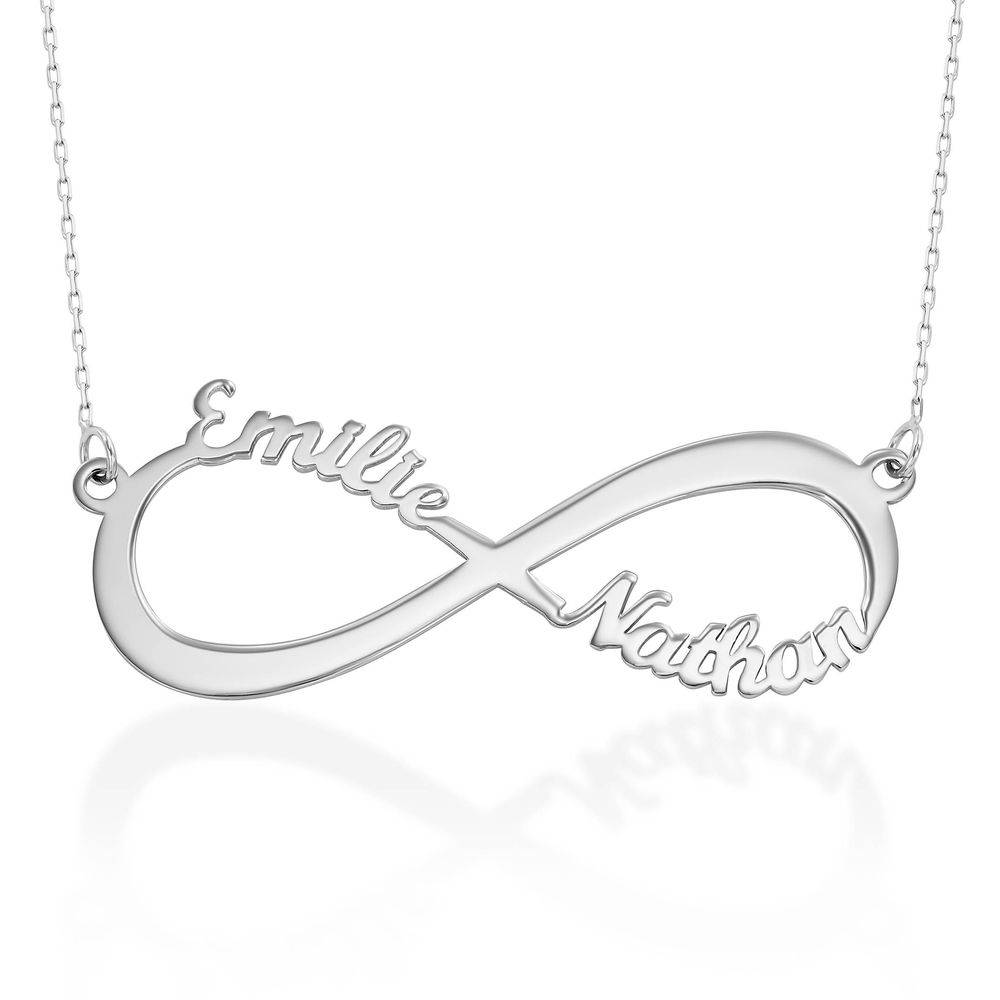 Infinity Name Necklace in 14k White Gold-1 product photo