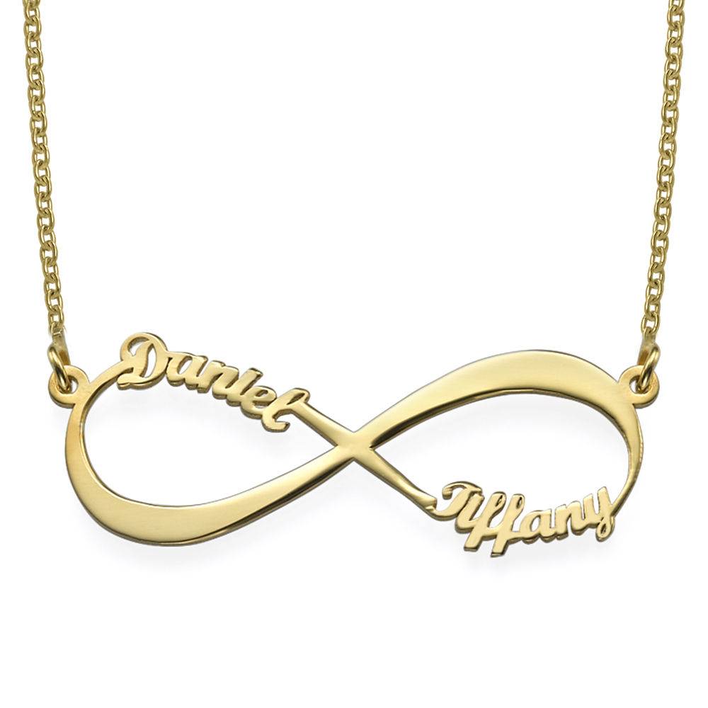 Infinity Name Necklace in Gold Vermeil-1 product photo