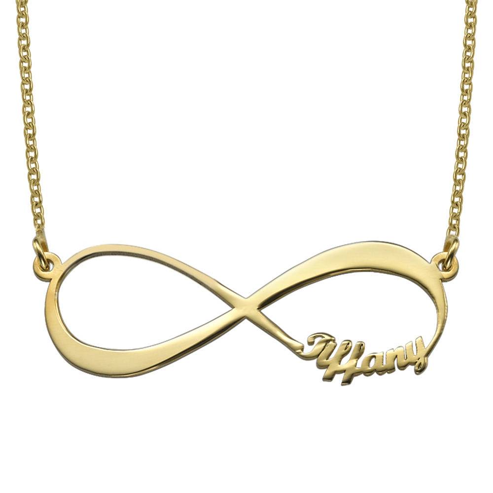 Infinity Name Necklace in Gold Vermeil-2 product photo