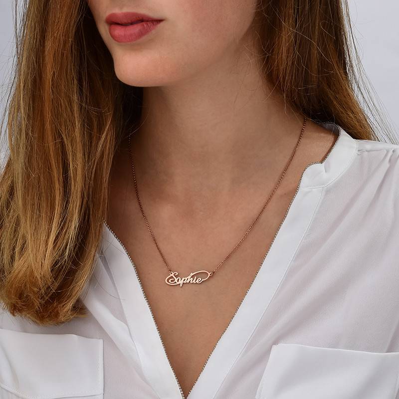 Infinity Style Name Necklace - Rose Gold Plated product photo