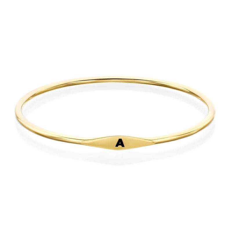 Initial Bangle Bracelet in Gold Plating-1 product photo