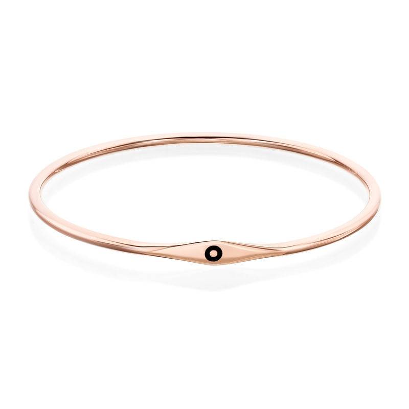 Initial Bangle Bracelet in Rose Gold Plating-1 product photo