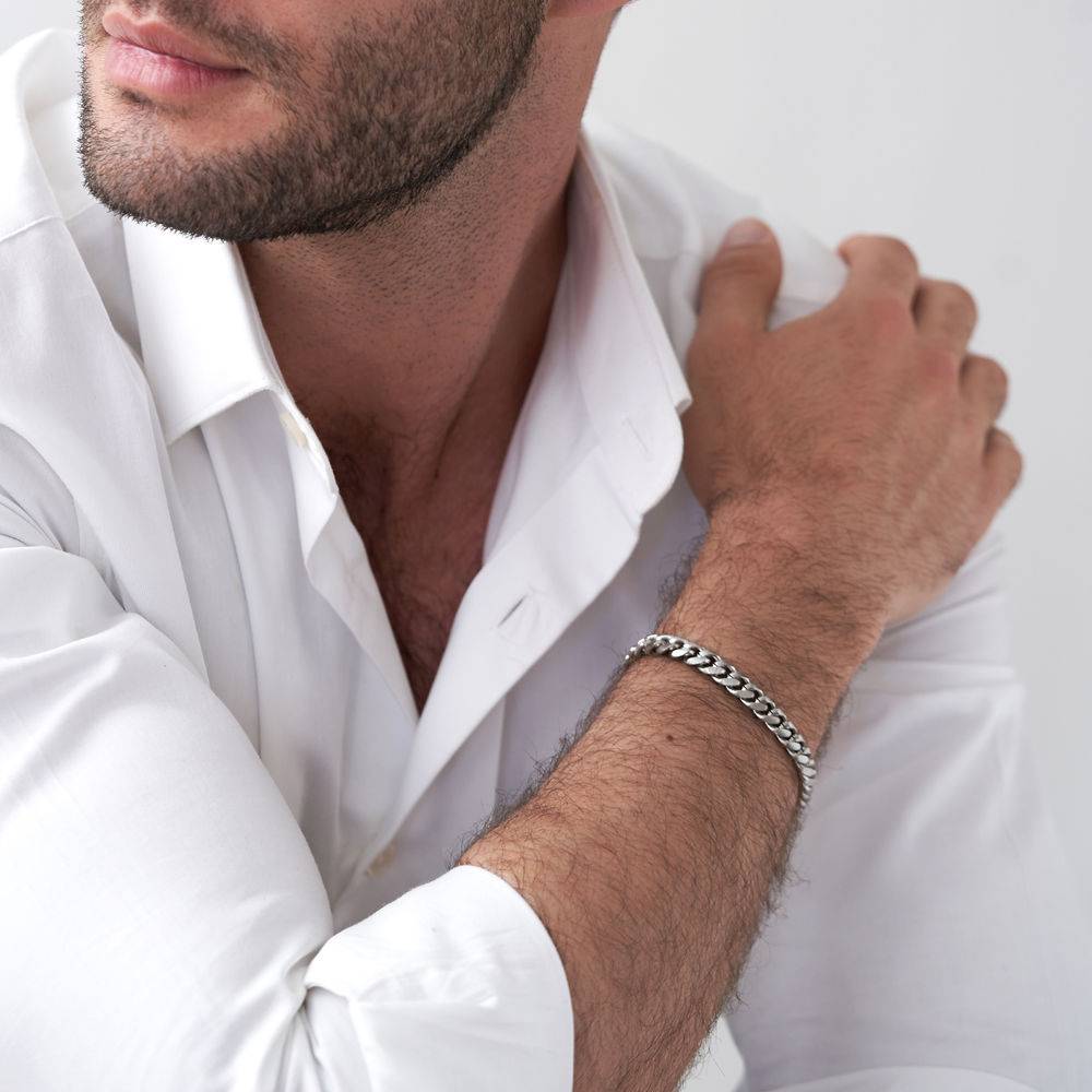 Initial Cuban Chain Bracelet for Men-1 product photo