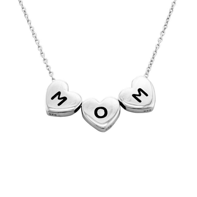 Initial Hearts Stackable Necklace in Sterling Silver-1 product photo