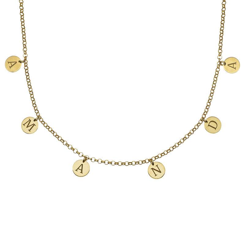 Initials Choker Necklace in 18k Gold Vermeil-1 product photo