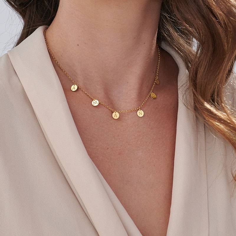 Initials Choker Necklace in 18k Gold Vermeil-4 product photo