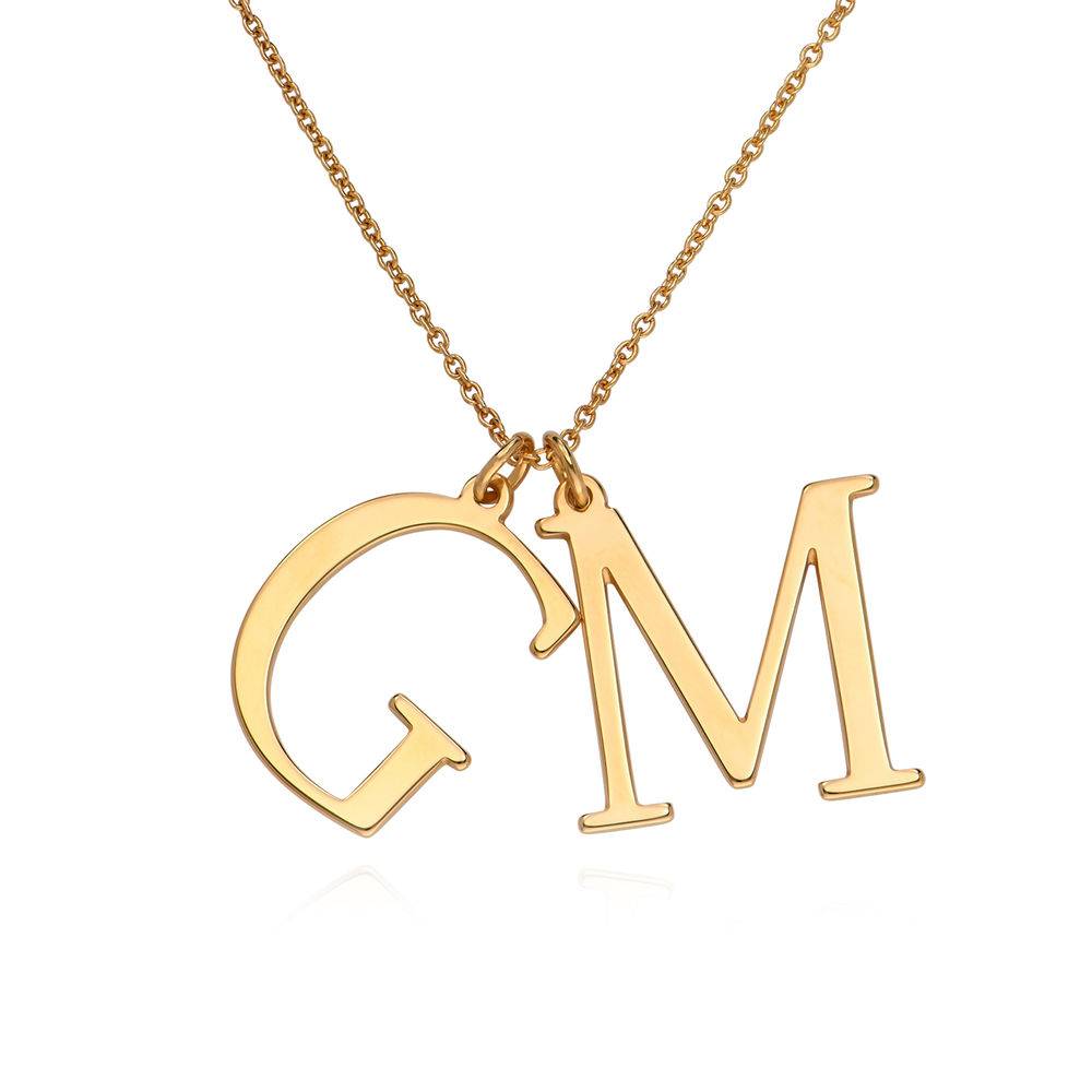 Initials Necklace in 14K Yellow Gold-2 product photo