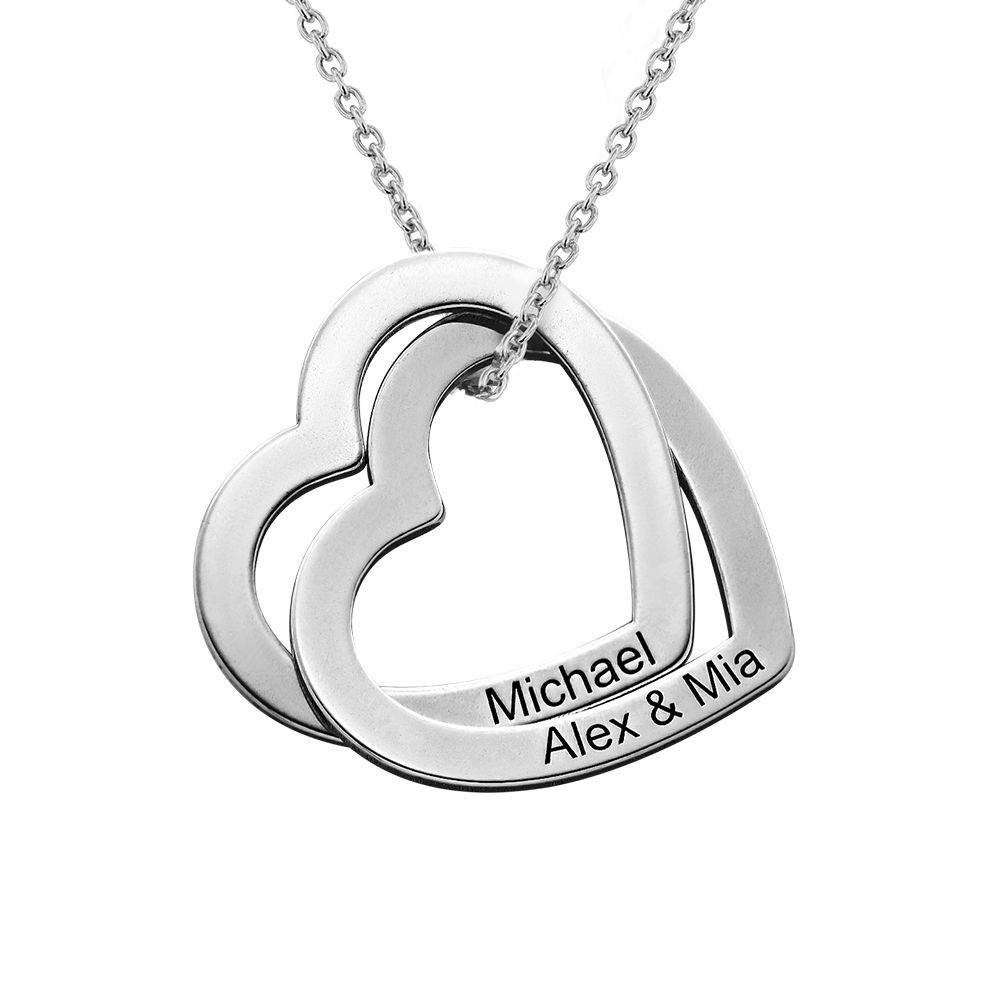 Claire Interlocking Hearts Necklace in Sterling Silver-1 product photo